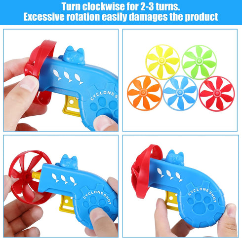18 5 Sumind Pieces Interactive Cat Fetch Tracking Toys With Colors Flying Propellers for Indoor Pet Kitty Training