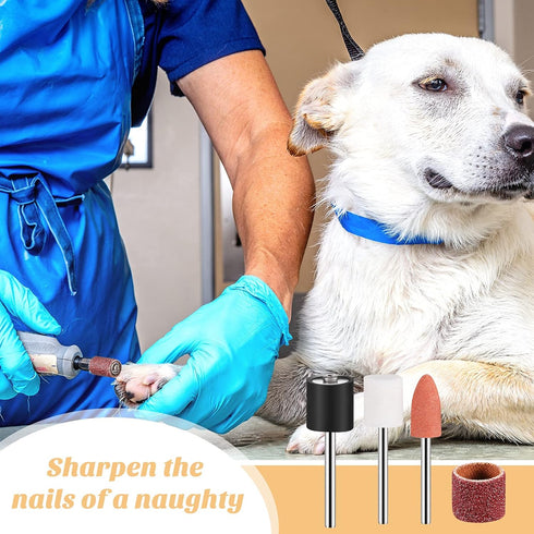 96 Set Trimmer (100 Kajaia Pcs Dog Nail Grinder Replacement Kit Sanding Drum with Grit Sanding Bands Pet Smoother Claw