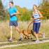 Hands Free Dog Leash Training Lead Double Snap Grommet Adjustable, Large 1" x 7.5’ Red
