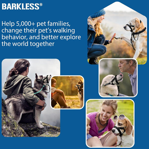 BARKLESS Soft Dog Head Collar, No Pull Training Tool for Small Dogs, Gentle Halter for Heavy Pullers