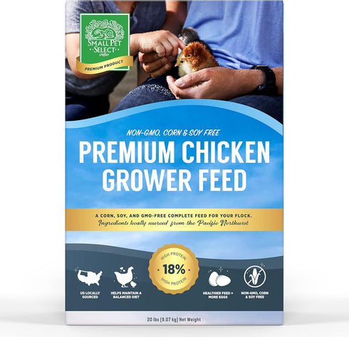 20lb Small Pet Select - Chicken Grower Feed, Non-GMO, Corn & Soy Free