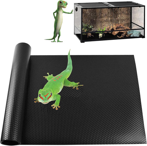 Bearded Dragon Tank Accessories, Non-Adhesive Reptile Carpet Bedding, 18x40 in for Leopard Gecko, Snake, Lizard,