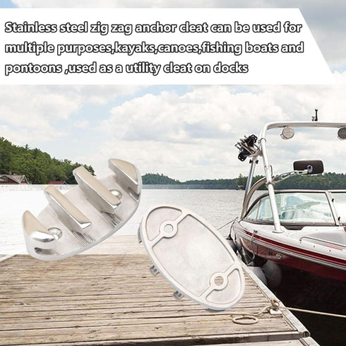 Zig Zag Cleat, 316 Stainless Steel Cleats for Canoe and Kayak Accessories