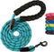 Rope Dog Leash 6ft, Heavy Duty Reflective Tangle-Free Rope with Padded Handle, Ideal for Walking, Running & Training