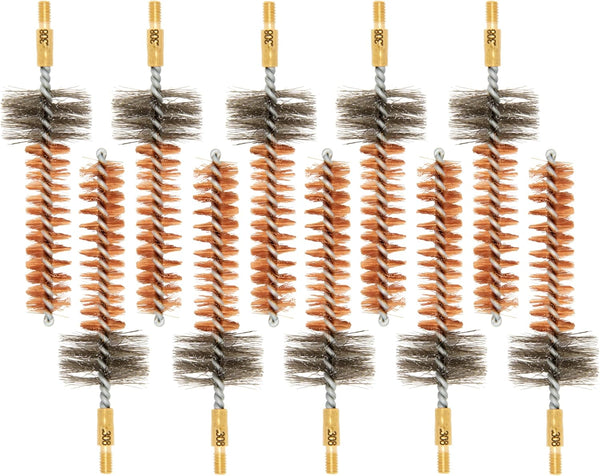 McJ Tools Cleaning Bronze Chamber Brush 10-Pack 7.62mm/.308Cal - Bristle Bronze Premium