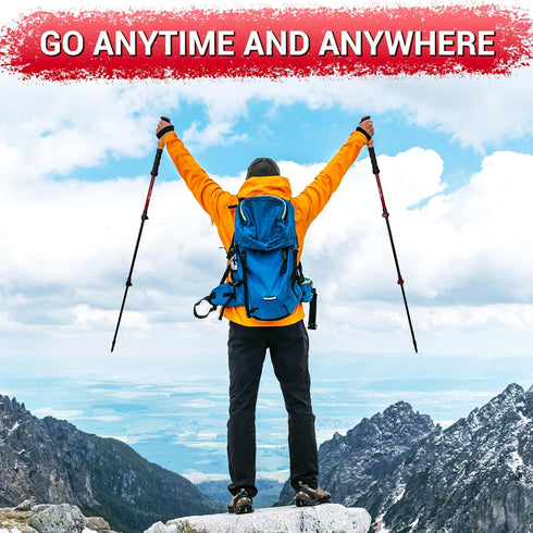 TheFitLife Trekking Poles for Hiking and Walking, Lightweight Aluminum with Natural Cork Grip