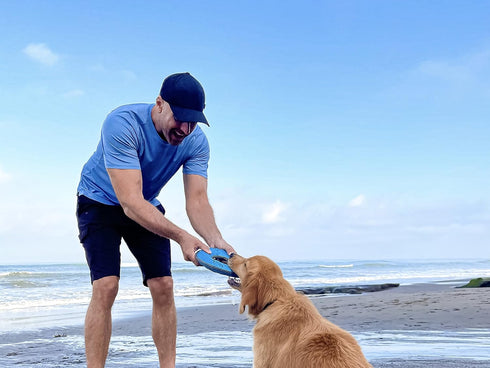 SuperChewy Tough Floating Dog Water Toy, Strong Natural Rubber, Durable Fetch Toy for Non-Aggressive Chewers