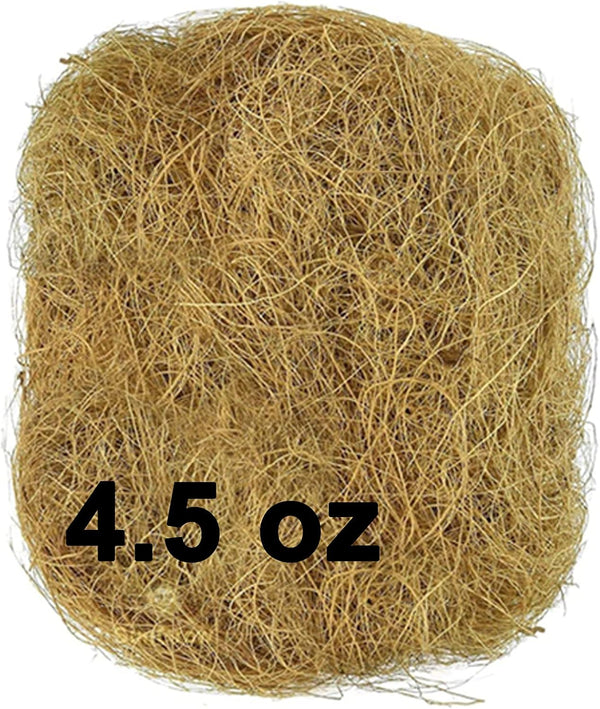 Coconut Fiber, 4.5oz Comfortable Bedding for Small Birds and Animals, Nest Material for Nest Building