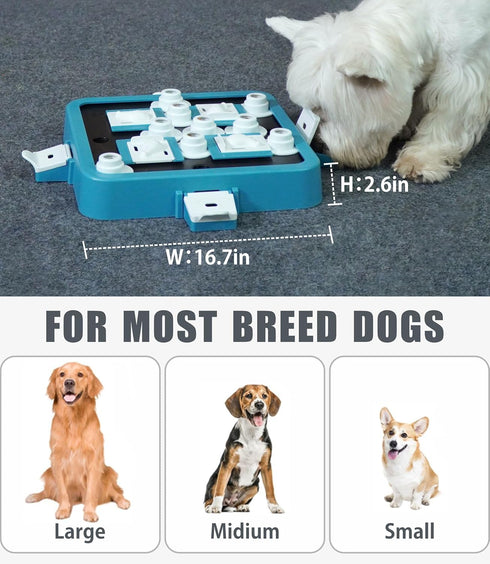 Aluckmao Dog Puzzle Toy, Adjustable Difficulty Levels Beginner to Advanced, Large Size, Brain Stimulation Mental
