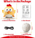 GUKCO Interactive Dog Toys, Squeaky Moving Ball Toy with Jumping & Music Modes, Rechargeable Plush Chew Toys