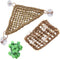 Tfwadmx 2 Pack Bearded Dragon Hammock, Reptile Climbing Decor, 100% Natural Seagrass Fabric for Reptiles