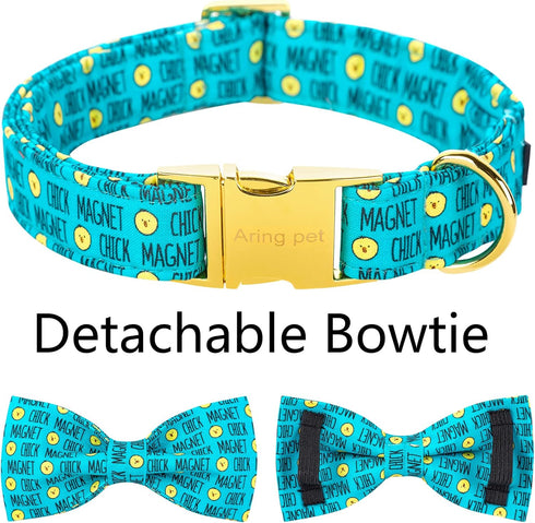 ARING PET Easter Dog Collar - Adorable Chick Design with Adjustable Bowtie and Metal Buckle.
