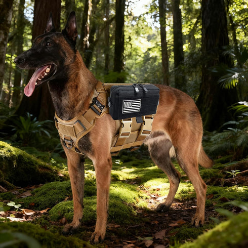 Tactical Admin Pouch Utility Molle Pouch EDC Tool Bag of Laser-Cut Design EMT Medical First Aid Kit Pouch Includes Flag