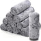 12 Pieces Pet Blanket, Soft Fleece Dog Fluffy Warm Felt Throw with Cute Paw Print for Puppy Kitten Sleep Mat (Gray, 23