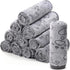 12 Pieces Pet Blanket, Soft Fleece Dog Fluffy Warm Felt Throw with Cute Paw Print for Puppy Kitten Sleep Mat (Gray, 23