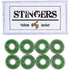 Jungle Green Yellow Jacket Premium Skateboard Bearings, Pro Longboard Bearings, 608, ABEC 11 (Pack of 8)