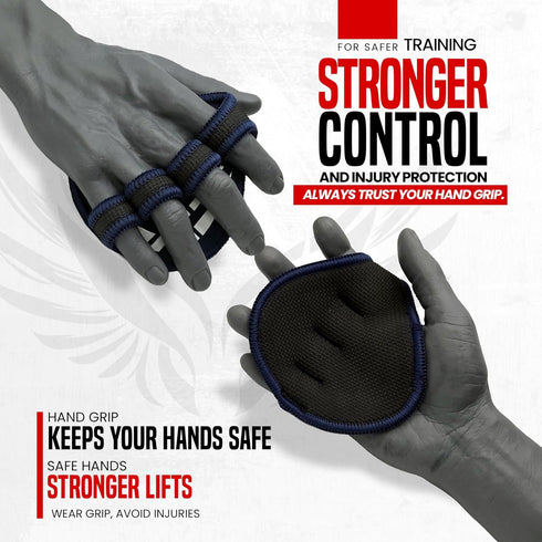 QTF Gym Grips Pads - Neoprene Gloves Gym Palm Protector Weight Lifting Grips Replacement of Workout Gloves Men