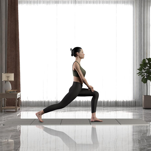 Readaeer Foldable Yoga Mat for Travel, 6mm Thick with Carrying Bag, Non-Slip TPE Exercise Mat