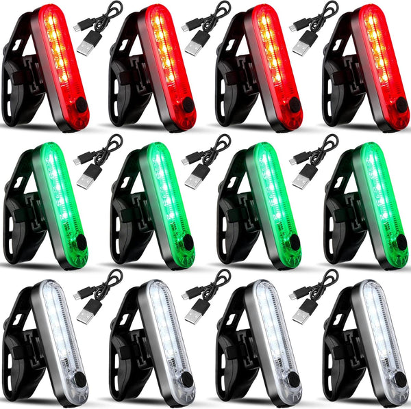 Treela 12 Pieces Battery Boat Navigation Lights Battery Powered Kayak Lights for