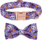 ARING PET Halloween Dog Collar - Cute Pumpkin Bowtie Cotton Purple Skull Bat Collars with Metal Buckle