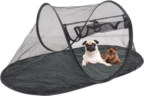 banapoy Cat Tent Outdoor, Portable Pet Playpen Up Enclosure Tent with with Carry Bag, Foldable Pet Exercise Tent