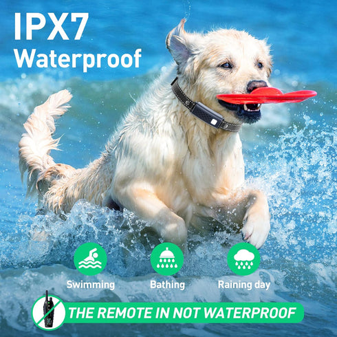 Dog Shock Collar with Remote, 4000FT Waterproof e Collar, Adjustable Pitch Beep Vibration Safe Shock, Keypad Lock