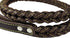 4-Thong Square Fully Braided Genuine Leather Dog Leash, 3.5 ft Length, 1" Wide, Brown for Large to X-Large Dogs