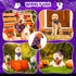 72 Sanwuta Pcs Halloween Dog Bandana Bulk Washable Puppy Triangle Scarfs Halloween Pumpkin Cat Bandanas Adjustable Soft