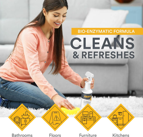 Pet Stain and Odor Remover - Enzyme Cleaner for Tough Stains, Pet Urine Eliminator for Home and Professional Use