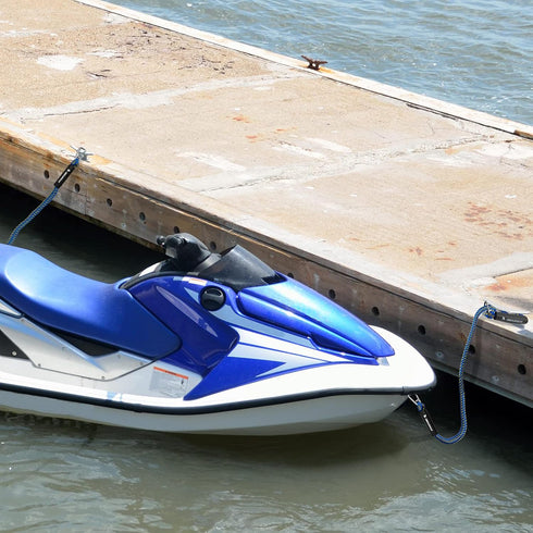 Obcursco Bungee Dock Line, Jet Ski Dock Line with Double Stainless Steel Clips, Boat Snubber Rope for PWC