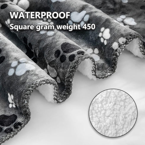 Waterproof Pet Blanket, Super Soft Warm Fluffy Sofa Car Bed Protector, Urine Proof Washable for Large Dogs