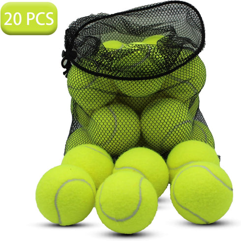 Tennis Balls, 20 Pack Training Tennis Balls, High Elasticity Practice Balls for Beginner, Exercise Playing Balls for