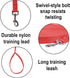 Hi Kiss Dog/Puppy Obedience Recall Training Agility Lead - 15ft, 20ft, 30ft, 50ft, 100ft Training Leash (15 Feet, Red)