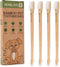 Dog Toothbrush - 4-Pack Two Sided Bamboo Toothbrush for Small and Large Dogs & Cats, Soft Bristles for Dental Care