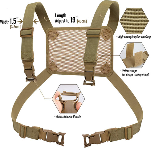 WYNEX Tactical Mag Admin Pouch, Molle Utility Tool Organizer with Triple Stacker Magazine Holder