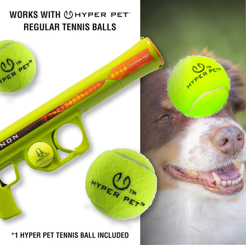 Hyper Pet K9 Kannon Dog Ball Thrower, All Breeds Up To 60 Pounds, Includes 2.5 Inch Tennis Ball