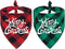 Malier 2 Pack Dog Bandanas, Christmas Classic Buffalo Plaid Triangle Bibs for Small Medium Large Dogs (Christmas 1,