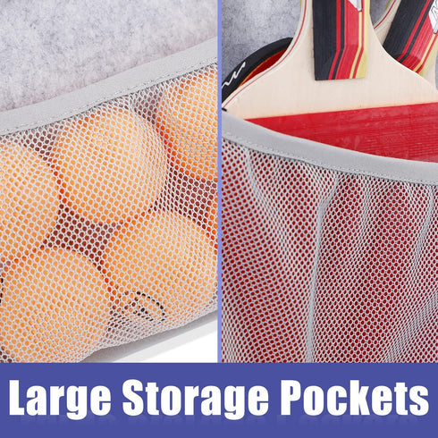 VISEMAN Ping Pong Storage Rack, Wall Mount Organizer for 4 Paddles and Balls
