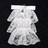 Renaissance Elizabethan Costume Jabot Collar, Ruffled Detachable Lace Collar, White