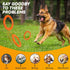 Dog Ring Toy - Tough Chew Toy for Aggressive Chewers, Indestructible Flying Discs for Medium Large Breeds, Orange