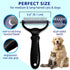 Pat Your Pet Deshedding Dog Brush - Double Sided Undercoat Grooming Rake for Dogs & Cats, Dematting Comb and Shedding Tool, Extra Wide, Black
