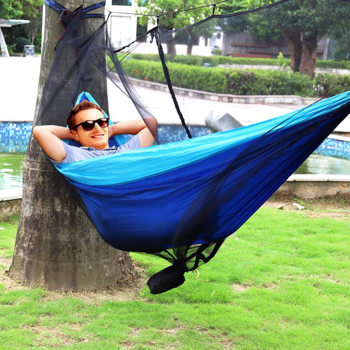 Hammock Net Camping Mosquito Net, Polyester Netting for 360 Degree Protection, Double Sided Zipper for Easy Access