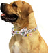KUDES 2 Pack Adjustable Print Dog Collars with Bow Tie, Bells, and Charm Safety Buckle for Small/Medium/Large Dogs