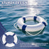 Calvana 20" 98.4ft Swimming Foam Life Preserver Ring with Floating Lifesaving Rope, Throwable Flotation Device, Pool
