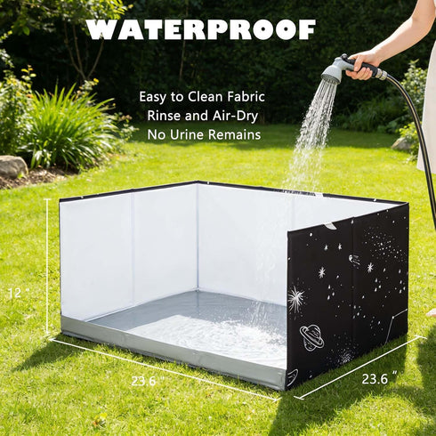 Bencacawinstyle S-23.6''Lx23.6''Wx12''H) Dog Litter Box with High Walls,Pee Pad Holder Tray for Indoor Dog Potty,No