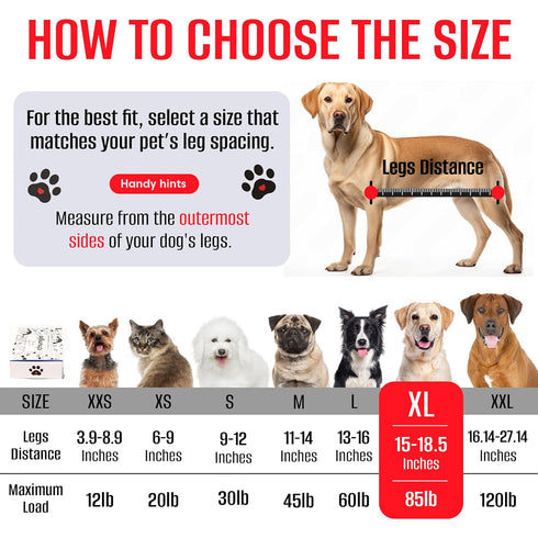 Hammock Trimming Hammock Spacing:15-18.5 W:85lb) Dog Grooming for Dogs Dog Restraint for Nail with Pet Nail Clipper Dog