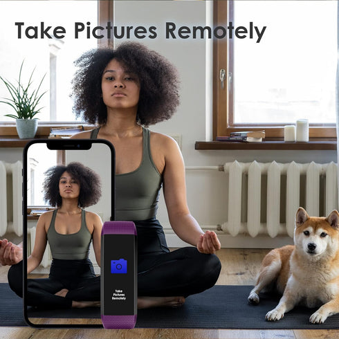 threesheep Fitness Tracker for Men and Women, Waterproof Smart Watch with Activity Tracker and Sleep Monitor (Purple)