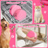 2 Pack Kennel bowls Mountable Stainless Steel Crate Bowls for Dogs No Spill Hanging Kennel Water Bowls with Clamp Holder 2 Sizes(7.08x2.83’’,6.3x2.63’) Hot Pink