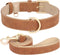 Beirui Soft Padded Leather Dog Collar and Leash Set - Heavy Duty with Metal Buckle, Breathable Collars for Small Medium