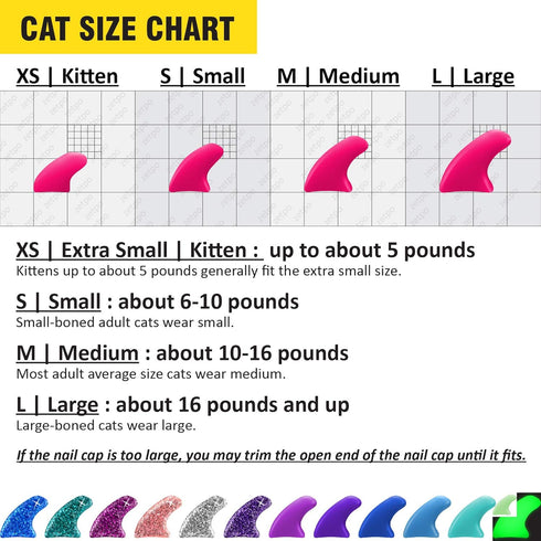 zetpo Cat Claw Covers, 12 Colors, 120 pcs Nail Caps with Adhesives and Applicators, Size S